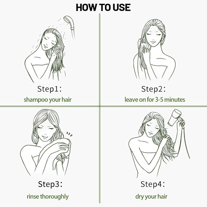 ARHGOAT Deep Moisture Hair Mask with Avocado, Moisturizing for Damaged Hair & Frizz Control 12 fl oz, Repair and Smooth for All Hair Types