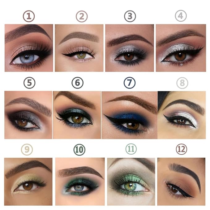 White Eyeshadow Stick Makeup, Smooth Cream Shimmer Eye Shadow Pencil, Waterproof Hypoallergenic Long Lasting Crayon, Glitter Primer Palette Eyeliner