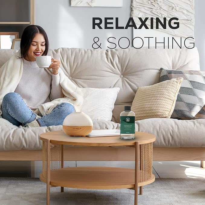 Aroma Country Fraser Fir Christmas Tree Diffuser Oil - Luxury Essential Oils for Diffuser Refill & Air Freshener Room Spray - Natural Home Fragrance, Pine Needle Scented Oil for Diffusers (8.5 Fl. oz)