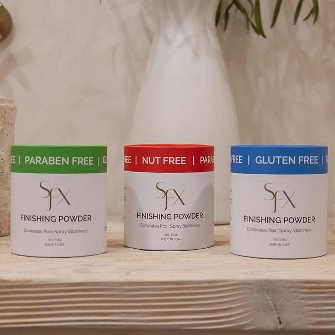 SunFX Post Spray Tan Translucent Finishing Powder | Talc Free | Sunless Tanning Setting Powder | Shimmer | Cheeky Sunshine 4.00 Ounce (Pack of 1)