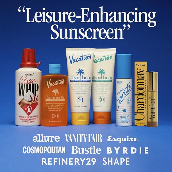 VACATION Chardonnay Lip Oil SPF 30, Sunscreen for Lips, Hydrating, Caramel Vanilla Flavored Lip Gloss, Clear Plumper, Non-Sticky, Vegan, 0.2 Fl. Oz. (Pack of 2)