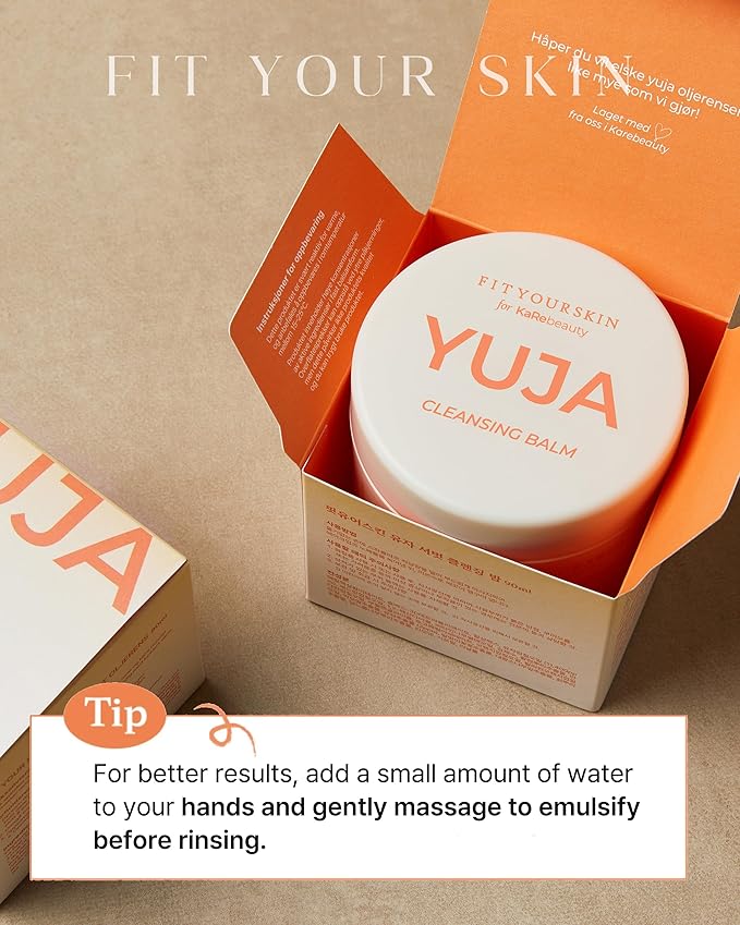 Yuja Sherbet Cleansing Balm - Korean Makeup Remover with Citron Extract Vitamin C Oil Cleanser Moisturizing Sebum Control Gentle Pore Care - Fresh Yuzu Scent, 3.04 fl.oz