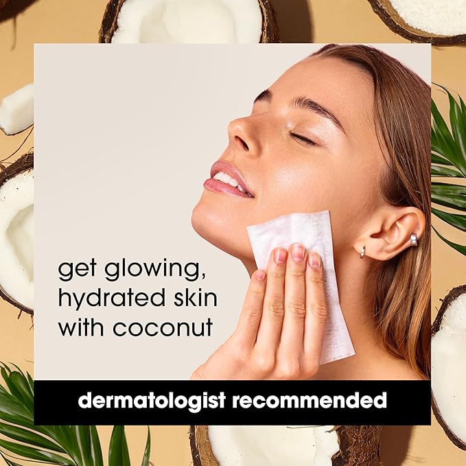 Yes To Face Wipes for Women and Men, Super Skin Recharging Facial Cleansing Wipes for use as a Make Up Remover, Cleaning, Soothing, Coconut (Pack of 3)