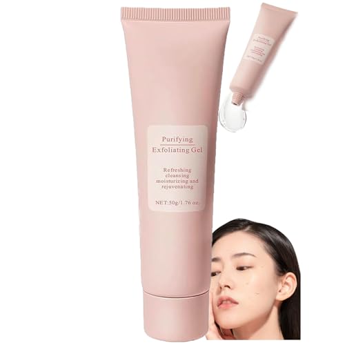 Exfoliating Gel, Exfoliate Glow Purifying Exfoliating Gel for Dark Spot Remover Facial Exfoliator Cleanser, Deep Cleansing Facial Cleanser Scrub for All Skin Types (1pcs)