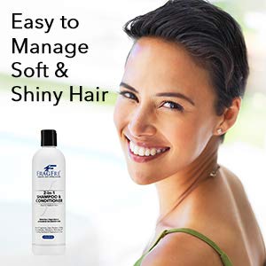 2 in 1 Shampoo and Conditioner 12 oz (2-Pack Gift Set) - Fragrance Free Conditioning Shampoo for Short to Medium Hairs - Color Safe - Sulfate Free Cleansing Conditioner for Sensitive Skin