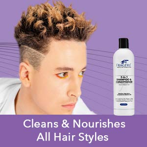 2 in 1 Shampoo and Conditioner 12 oz (2-Pack Gift Set) - Fragrance Free Conditioning Shampoo for Short to Medium Hairs - Color Safe - Sulfate Free Cleansing Conditioner for Sensitive Skin