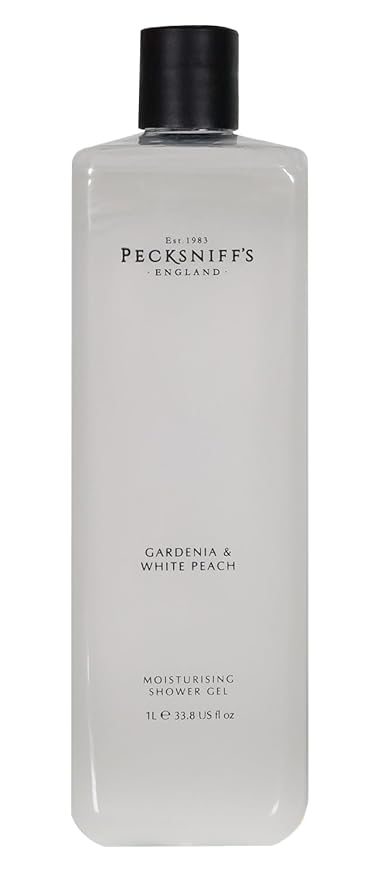 Pecksniff's Gardenia & White Peach Moisturizing Shower Gel | 1000 ml / 33.80 Fl Oz