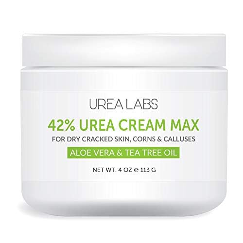| 42% Urea Cream – Tea Tree Oil & Aloe Vera-Infused Foot & Skin Repair | Deep Hydration & Natural Exfoliation for Cracked Heels, Dry Feet, Rough Skin & Callus Removal (4 Oz)