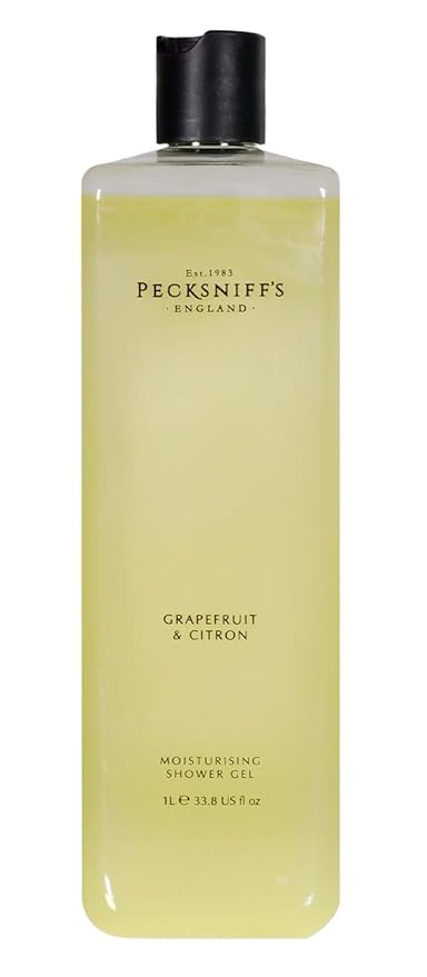 Pecksniff's Grapefruit & Citron Shower Gel - Gentle Cleanser for Sensitive Skin - Moisturizing & Hydrating - All Natural Cruelty Free Body Wash, 1000 ml / 33.80 Fl Oz