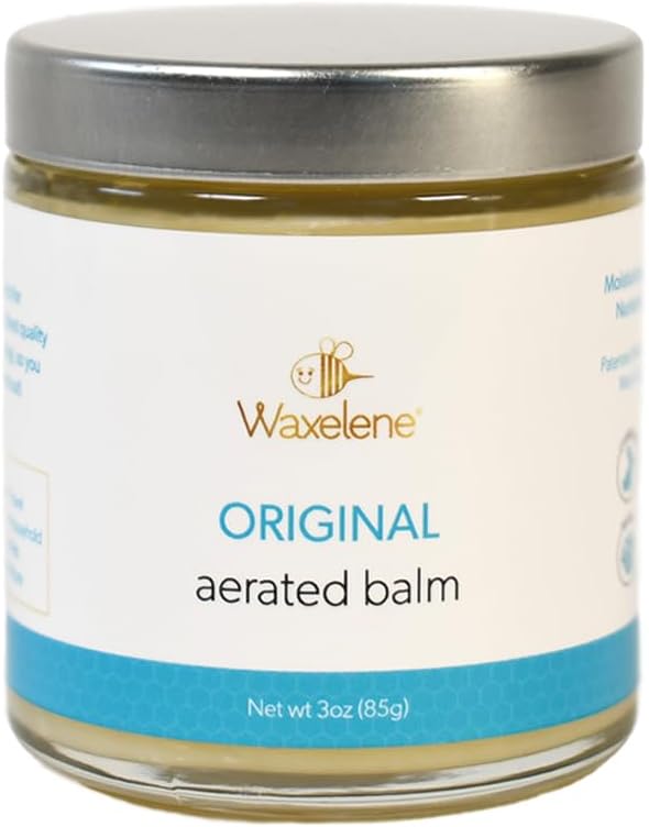 Waxelene Original Aerated Balm, Travel Jar, Organic Multipurpose Ointment the Petroleum Jelly Alternative Eczema Dry Sensitive Skin Face Moisturizer