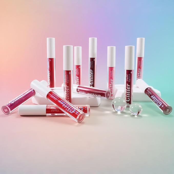 Purple Metallic Lipstick for Women,Lightweight Glitter Sparkling Liquid Lipsticks,Shimmer Lip Gloss Stain Long Lasting Waterproof Smudge Proof Non-Drying 24 Hour Full Coverage Lip Makeup,Vegan