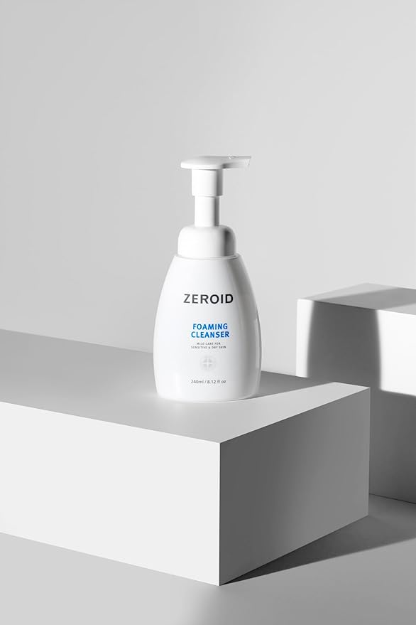 ZEROID | Foaming Cleanser | Facial Cleanser for Sensitive & Dey Skin | Mild Face Wash Care | Gentle Face Wash | Moisturizing Face Soap | Dermatologist Tested | Korean Skin Care | 8.1 fl oz (240ml)