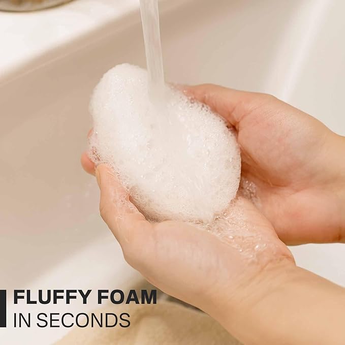 Yiclick 6 Packs Exfoliating Facial Sponge - Daily Cleansing Face Scrubber Exfoliator, Makeup Blackhead Remover Tools, Face Scrub Brush, Reusable Exfoliating Pads for Women