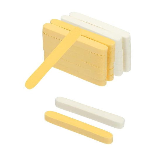 uxcell 120 Count Compressed Facial Sponges Round Face Cleansing Sponges Pads for Daily Skincare Routines at Home, Kitchen(Yellow, White)