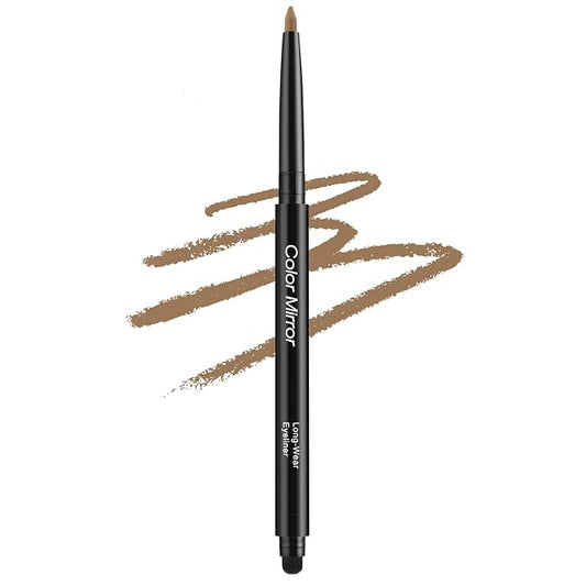 Smudge Proof Eyeliner, Waterproof Retractable Eye liner with Brush, Matte and Shimmer Eyeliner Pencil, Creamy Texture, Long lasting & Smooth(17 Vanilla Cookie Matte)
