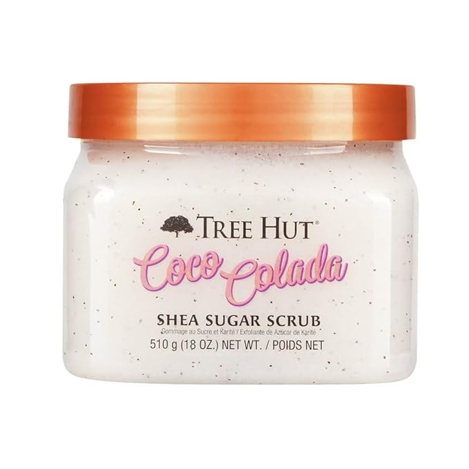 Tree Hut Coco Colada Shea Sugar Scrub, 18 oz, Ultra Hydrating and Exfoliating Scrub for Nourishing Essential Body Care