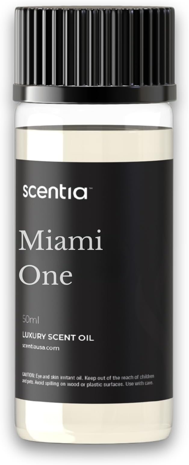 Scentia Miami One Hotel Diffuser Oil Inspired by The 1 Hotel Miami Beach- 50 ml 1.69 fl oz - Essential Oil Blend Sandalwood, Cedar & Lemon Notes for Aromatherapy Diffusers Humidifiers