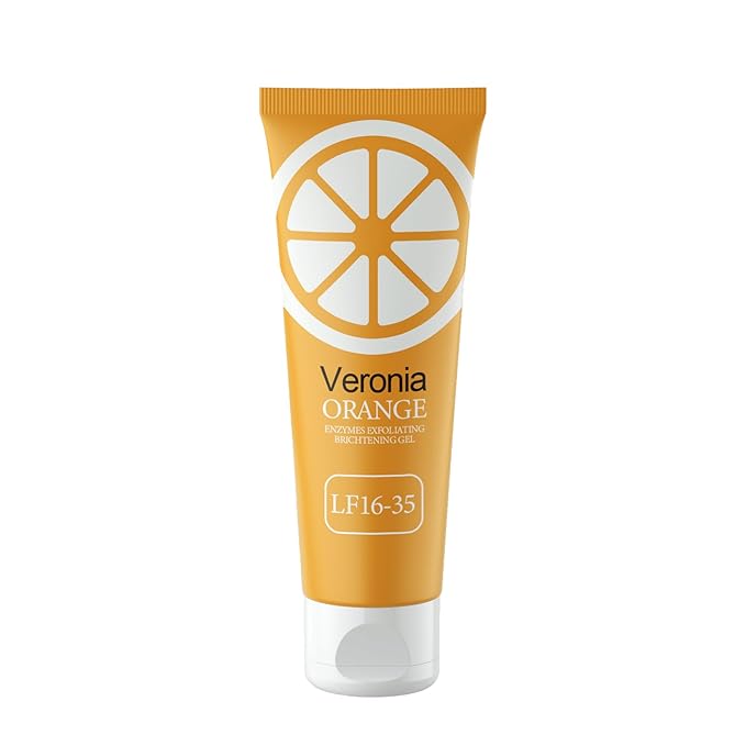 Veronia Orange Enzyme Exfoliating Gel, Moisturizer Face Body Scrub Gel, Deep Clean Pores, Remove Blackheads & Moisturize Skin, All Types Skin (1pcs)