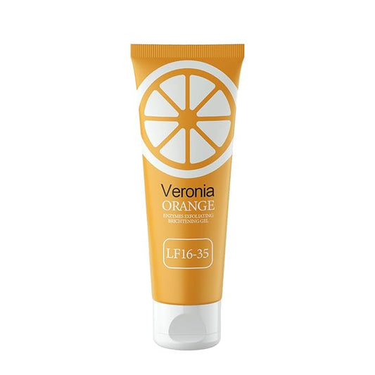 Veronia Orange Enzyme Exfoliating Gel, Moisturizer Face Body Scrub Gel, Deep Clean Pores, Remove Blackheads & Moisturize Skin, All Types Skin (1pcs)