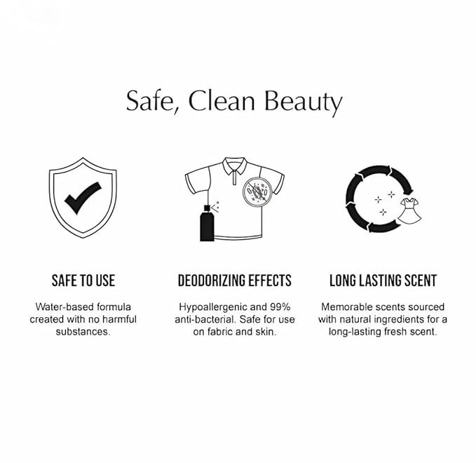 W.Dressroom No.49 Peach Blossom Living Clear Perfume, Body Mist & Fabric Spray Deodorizer, Alcohol-Free Water-Based, Odor Neutralizer for Clothes, Bedding & Room, Travel Size 2.36 oz