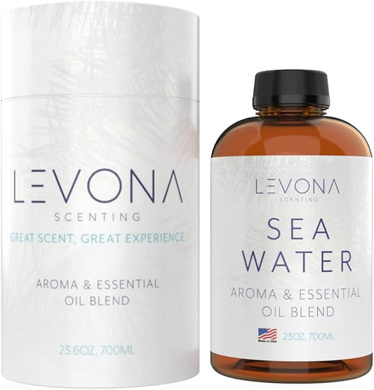 Levona Scent Sea Water Essential Oils for Diffuser for Home - Hotel and Home Luxury Scents - Fragrance Oil - Diffuser Oils Scents - Oil Diffuser Essential Oils for Humidifiers - 700Ml Aroma Oil Blend