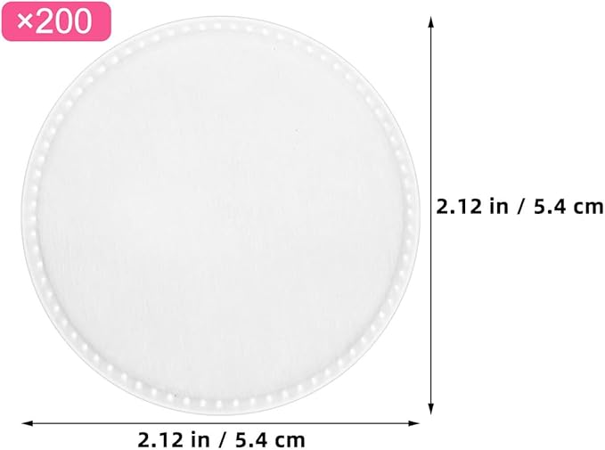 Zerodeko 200 Pcs Thickened Makeup Cotton Pads Facial Cotton Rounds for Makeup Removal Skin Care Soft Lightweight and Odorless Disposable Pads