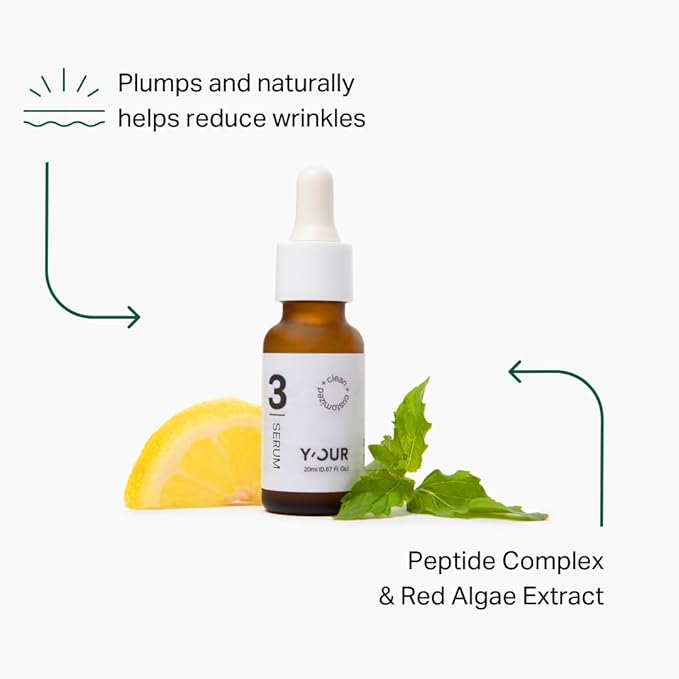 Y'OUR Anti-Aging Skincare Set – 5-Step System with Cleanser, Day Cream, Serum, Night Cream & eye Cream – Targets Wrinkles & Fine Lines – Hydrating, Firming & Non-Comedogenic. Holiday Gift