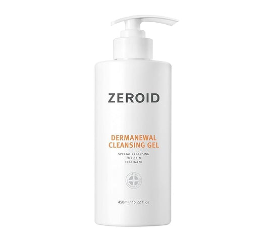 ZEROID | Dermanewal Cleansing Gel | Hydrating Face and Body Wash | Moisturizing Korean Shower Gel | Body Care for Women & Men | Korean Bath Products | Body Care Skin Treatments | 15.22 fl oz (450ml)