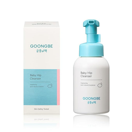 GOONGBE Baby Diapering Cleanser - Korean Baby Hip Buttocks Wash for Baby's Sensitive Skin - Dermatologically Tested - pH 5.5 Soft and Dense Bubble Foam, 10.1 fl.oz.