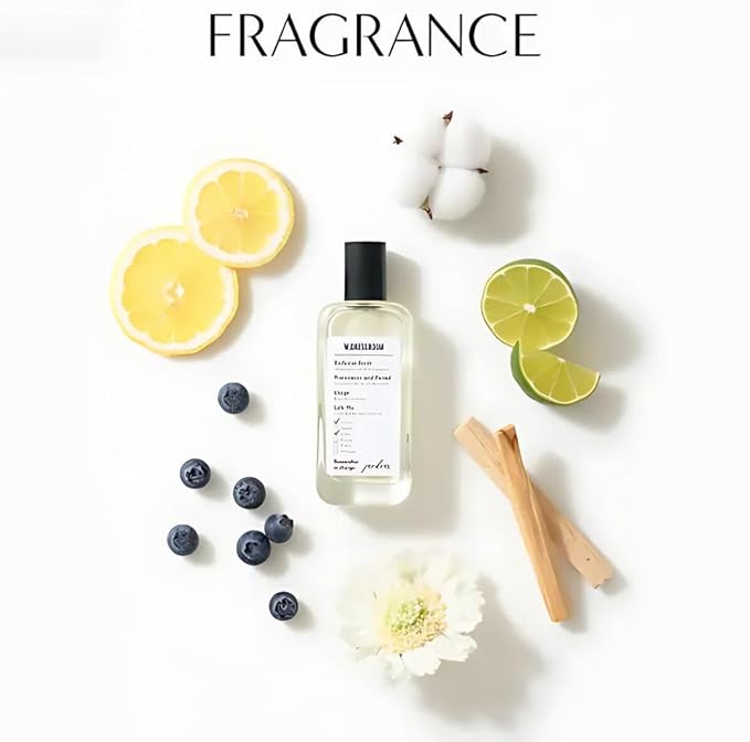 W.Dressroom No.38 Tangerine Farm Living Clear Perfume, Body Mist & Fabric Spray Deodorizer, Alcohol-Free Water-Based, Odor Neutralizer for Clothes, Bedding & Room, Travel Size 2.36 oz