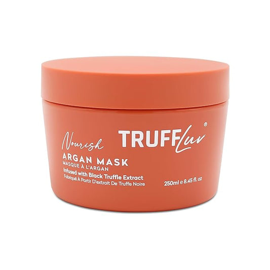 TruffLuv | Nourish Collection Argan Mask, Infused with Black Truffle Extract, Revitalizing & Restoring Hair Mask, Deeply Conditions & Repairs Dry Damaged Hair, Paraben Free, Sulfate Free, 8.45 Fl Oz