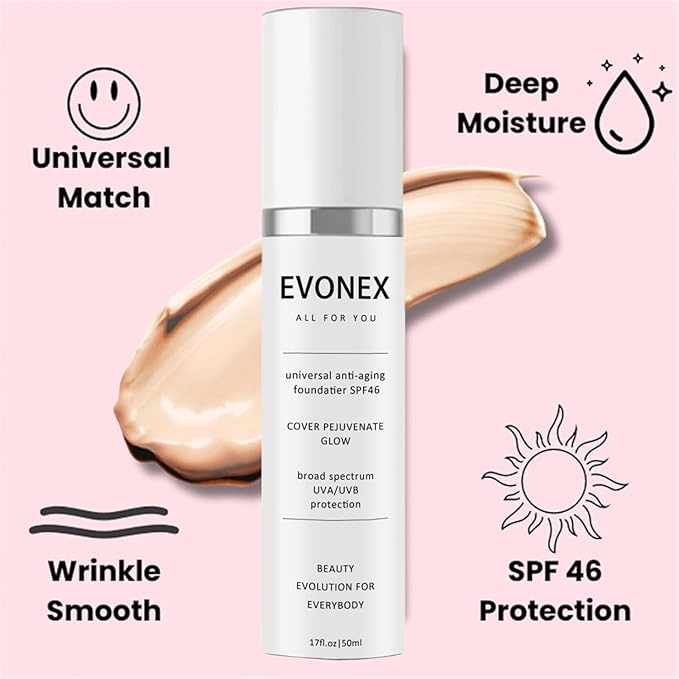 Age Defying Foundation - Light Sheer Coverage Tinted Face Sunscreen - Anti-Aging Tinted Moisturizer Cream - Foundation Serum for Women - Serum Age Defying Makeup (1pcs)