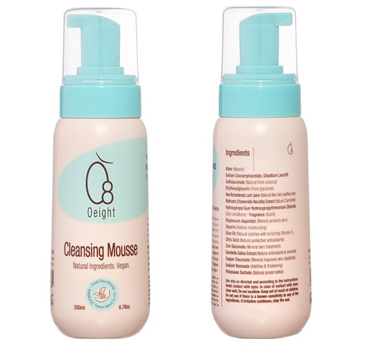 Cleansing Mousse: Natural Baby Body Wash Foam with Dunaliella Salina, Dead Sea Minerals, Soothes, Softens, Energizes, Protects Skin, 6.76 Oz