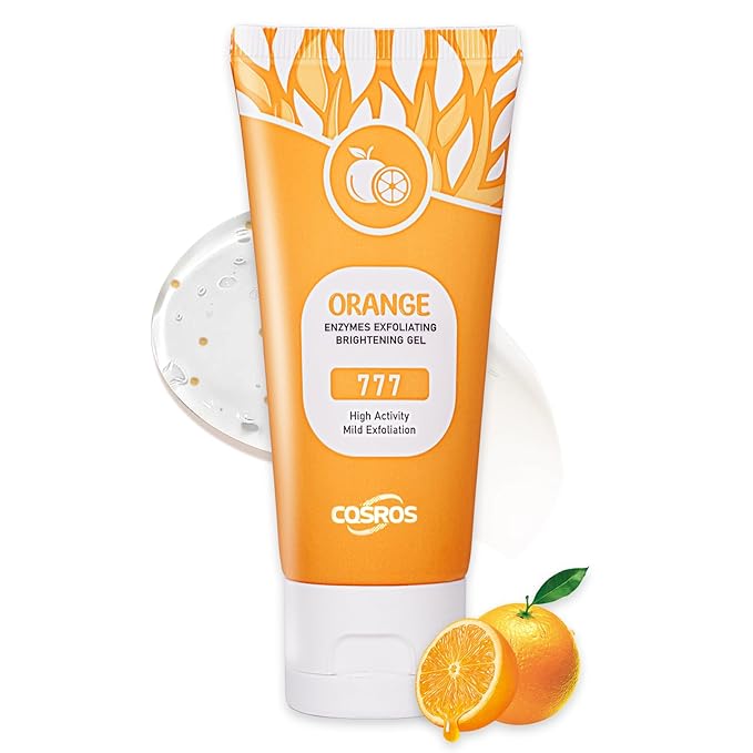 Orange Exfoliating Gel Scrub for Face and Body Skin, Deep Cleansing Moisturizing Skin Orange Peeling Gel, All Types Skin (1pc)