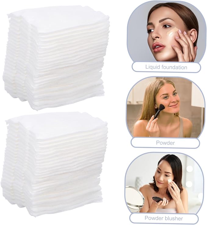 Zerodeko 220pcs Double-Sided Thick Pure Cotton Makeup Pads with Portable Storage Bag Skin-Friendly Cosmetic Rounds for Face Toner Makeup Removal Nail Polish and Daily Skincare Use
