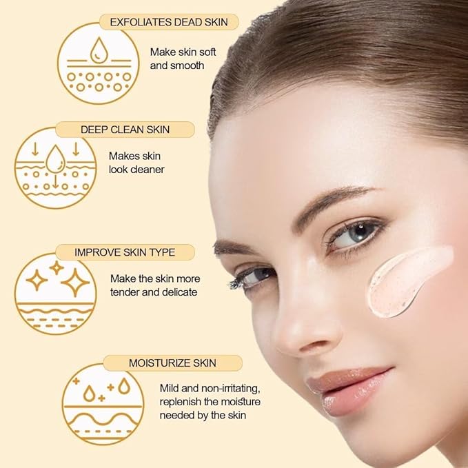 1Pcs Orange Exfoliating Gel Scrub for Face and Body Skin, Deep Cleansing Moisturizing Skin Exfoliator, Natural Orange Exfoliating Gel, Peeling Exfoliator