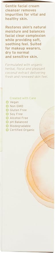 Zatik Naturals - Clarity Cleanser - with Coconut Milk and Matcha - USDA Organic, for Dry Skin, Vegan Non-GMO, Free of Gluten, Soy and Alcohol, pH Balanced, Biodegradable, 3.4 fl oz (100 mL)