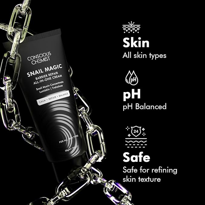 Conscious Chemist® Snail Magic Skin Barrier Repair All In One Cream | Daily Repair Gel Cream with Korean Snail Mucin Extract | 50g / 1.7fl.oz
