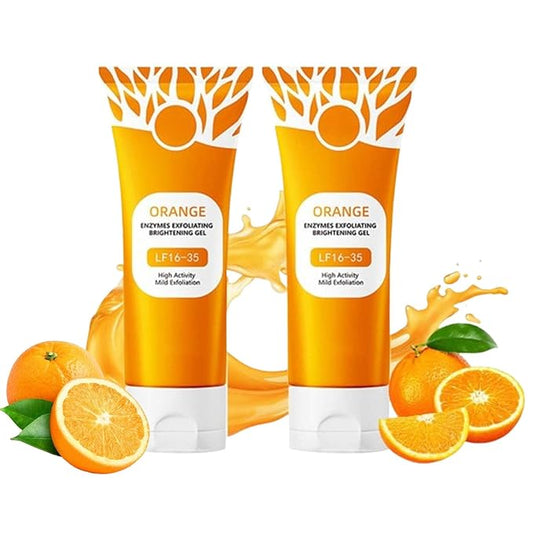 Orange Exfoliating Gel For Face And Body, 2025 New Deep Pore Orange Peeling Scrub, Deep Clean Pores, Remove Blackheads Moisturize Cleansing For All Skin Types (2, one size)