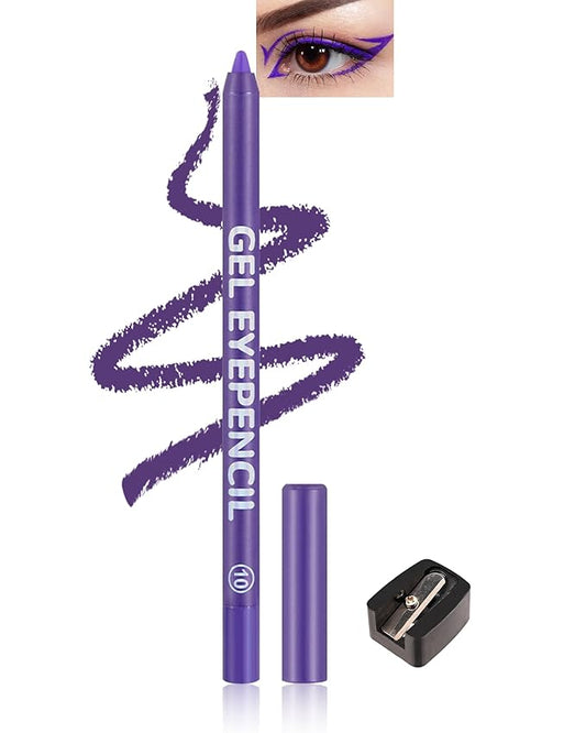 Waterline Gel Eyeliner Pencil, Deep Purple Matte Waterproof Long Lasting Cream Eye Liner Pencils with Sharpener, Hypoallergenic Highly Pigmented Precision Smudge-Proof Eyeliner Makeup Pen for Women-10
