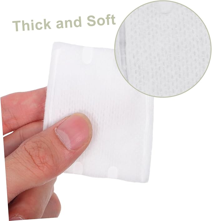 Unomor 220pcs Thick Double-Sided Cotton Pads for Face Makeup Removal with Skin-Friendly Pure Cotton Disposable Cosmetic Pads with Portable Storage Bag for Toner and Skincare Application