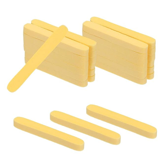 uxcell 120 Count Compressed Facial Sponges Round Face Cleansing Sponges Pads for Daily Skincare Routines at Home, Kitchen(Yellow)