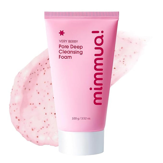 VERY BERRY Pore Deep Cleansing Foam | Berry Complex+Micro Biome for Moisture & Healthy Glow | Gentle Exfoliating Face Scrub for Bumpy Skin | Pore Cleanser | 100g/ 3.52 FL OZ