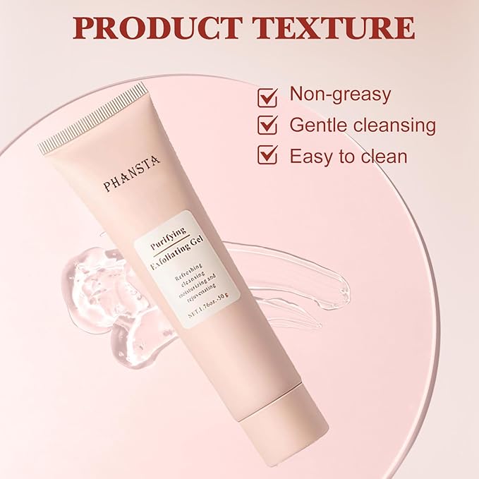 3Pcs Purifying Exfoliating Gel Gentle Exfoliating Gel for Face Facial - Exfoliatings Gels Scrub Gentle Exfoliatings Facial Cleanser for All Skin Types