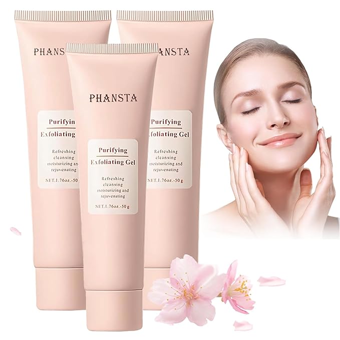 3Pcs Purifying Exfoliating Gel Gentle Exfoliating Gel for Face Facial - Exfoliatings Gels Scrub Gentle Exfoliatings Facial Cleanser for All Skin Types