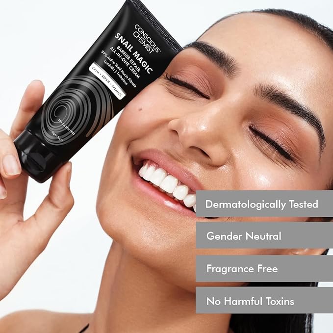 Conscious Chemist® Snail Magic Skin Barrier Repair All In One Cream | Daily Repair Gel Cream with Korean Snail Mucin Extract | 50g / 1.7fl.oz