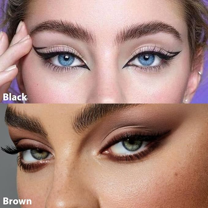 10PCS Automatic Waterproof Inner Eyeliner, Eyeshadow & Eyebrow Pencil – Multi-Use Cream Pen for Liner, Shadow & Brows (6*Black+4*Brown)