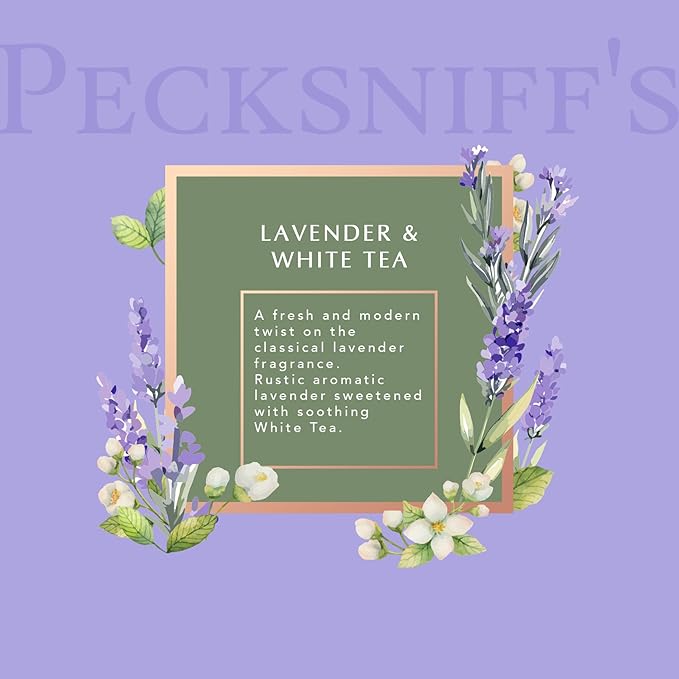Pecksniff's 33.8 Fluid Oz Shower Gel (Lavender & White Tea) - Gentle Cleanser for Sensitive Skin - Moisturizing & Hydrating - All Natural Cruelty Free Body Wash - Vitamin B Enriched Body Wash