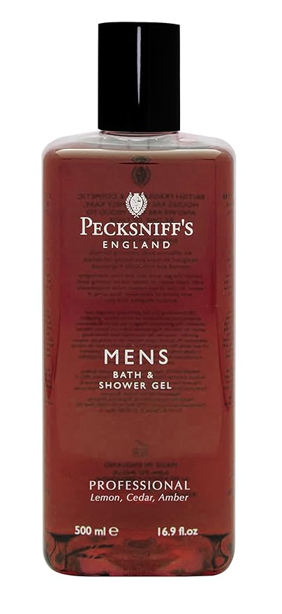 Pecksniff's Men's Luxurious Moisturizing Bath & Shower Gel | Professional Scent, Chypre Scented with Sparkling Citrus, Bergamot, Lemon & Mandarin | Mens Shower Gel | 500ml