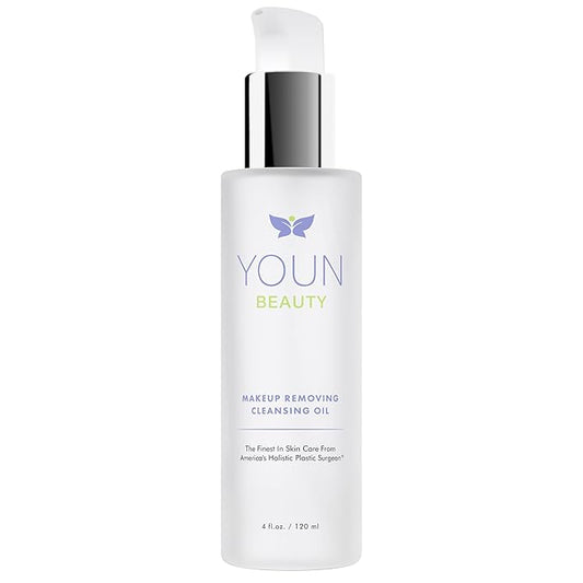 YOUN Beauty Makeup Removing Cleansing Oil by Holisitic Plastic Surgeon Dr. Anthony Youn | Hydrating Cleanser with Grape Seed, Sunflower & Rose Hip Oils | For All Skin Types, 120 ml